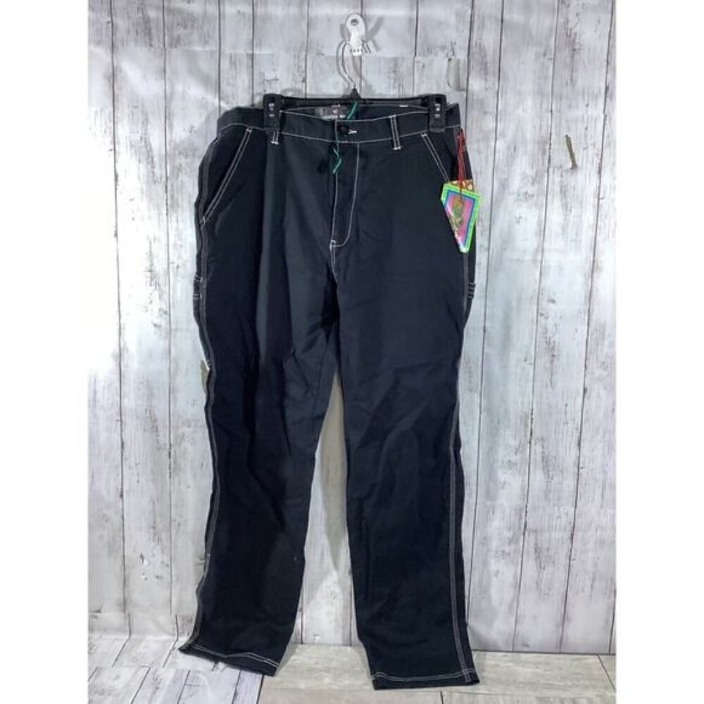 Houston White Women's Black High-Rise Carpenter Pants Baggy Size 32X32
